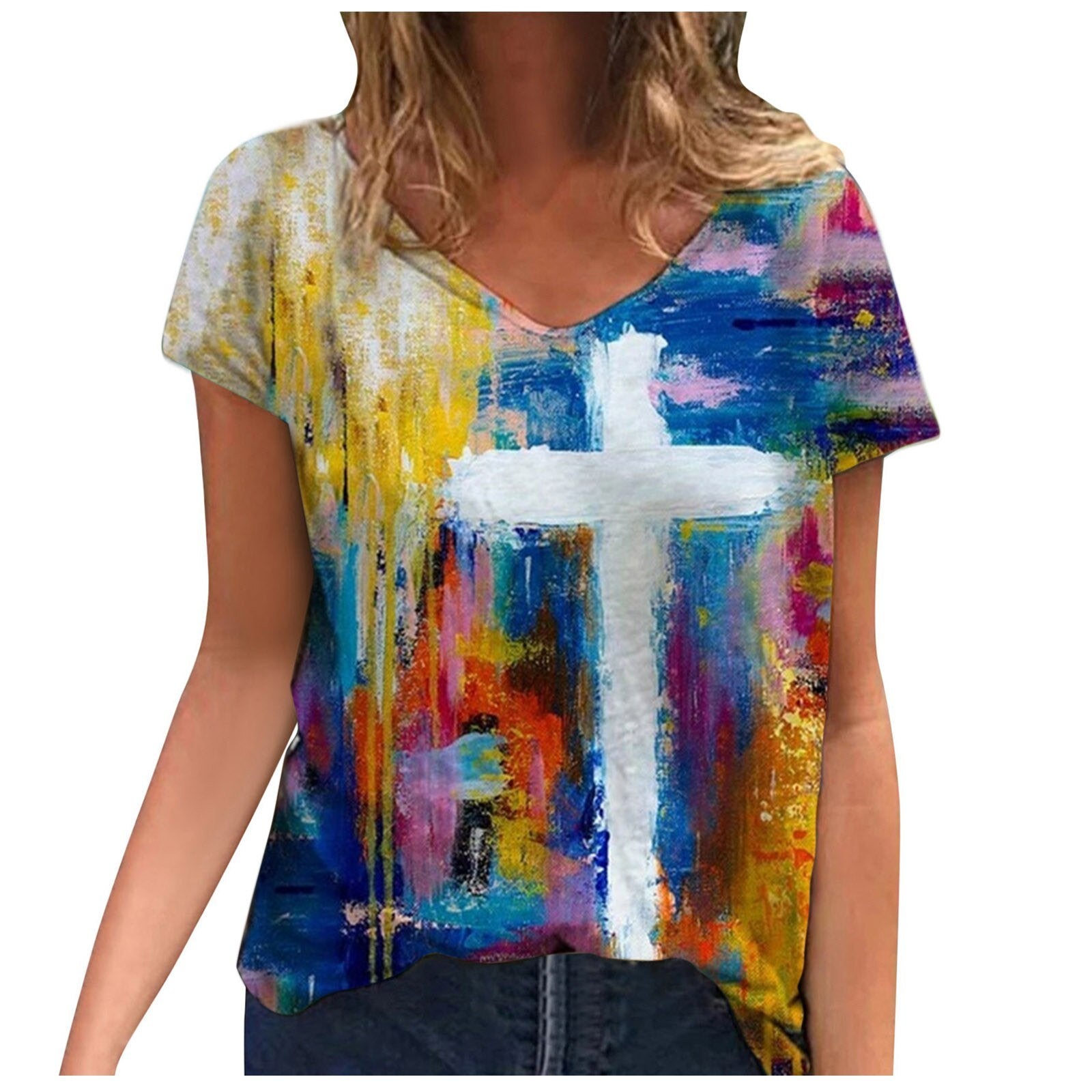 Vintage Cross Grafik-T-Shirts-Bella Webshop