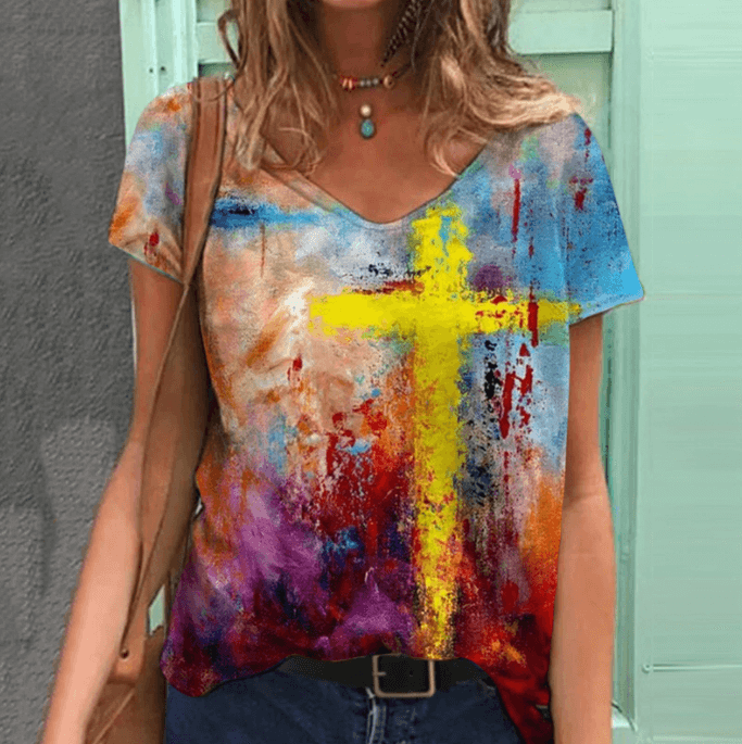 Vintage Cross Grafik-T-Shirts-Bella Webshop