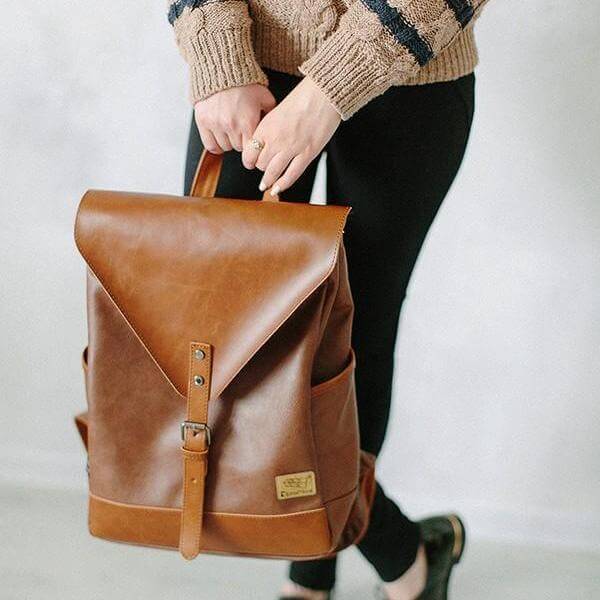 Vintage Kunstleder-Rucksack-Bella Webshop