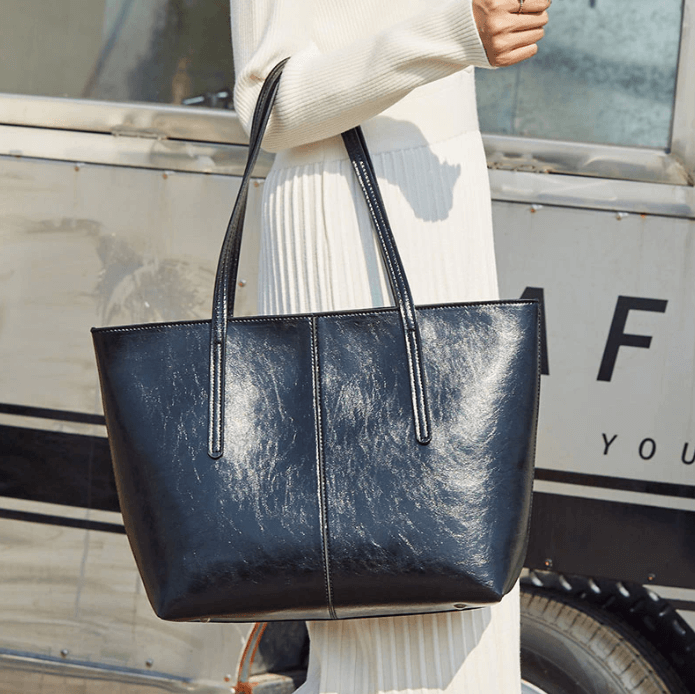 Vintage Öl Wachs Leder Tote Tasche-Bella Webshop