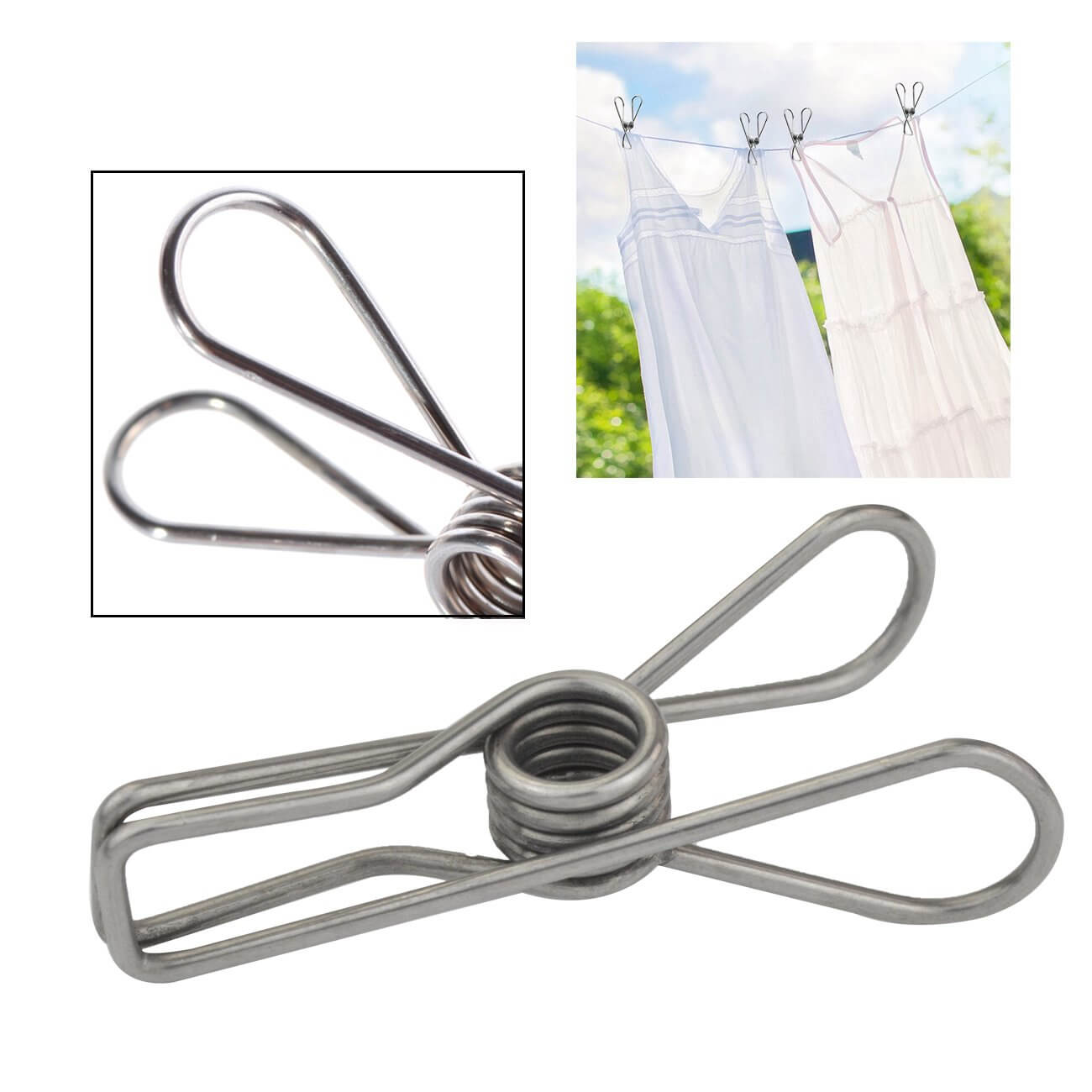 Wäscheklammern Aus Edelstahl-Bella Webshop