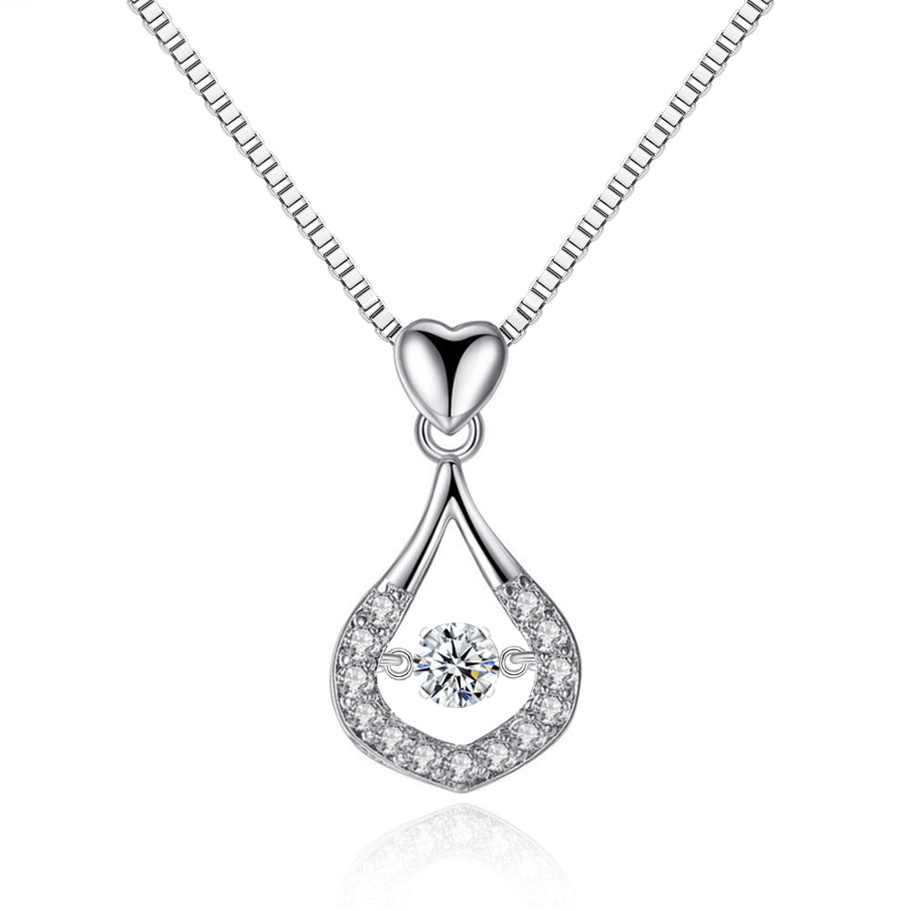 Wassertropfen Kristall-Anhänger Halskette-Bella Webshop