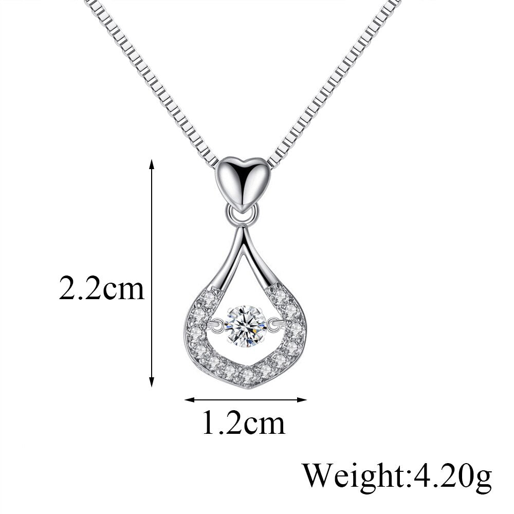 Wassertropfen Kristall-Anhänger Halskette-Bella Webshop
