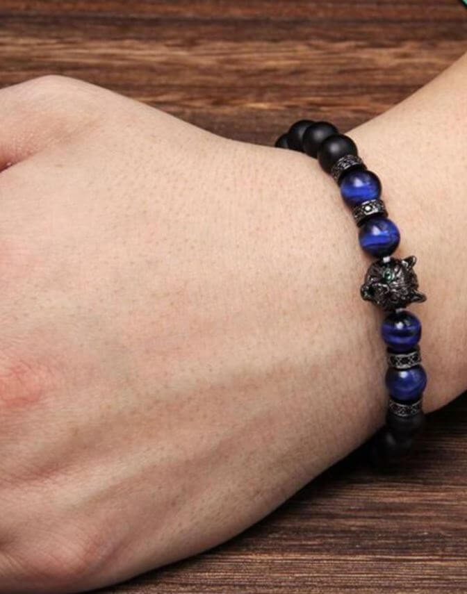 Wolf Tigerauge Perlenarmband-Bella Webshop