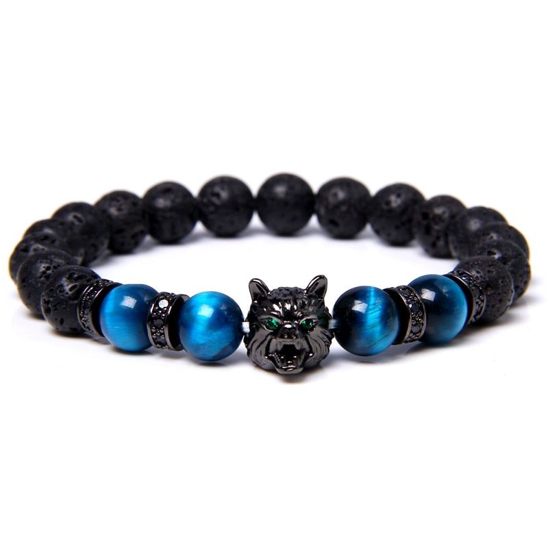 Wolf Tigerauge Perlenarmband-Bella Webshop