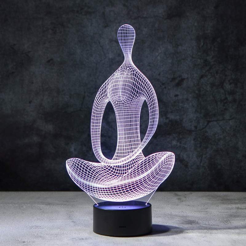 Yoga 3D Illusion Lampe-Bella Webshop
