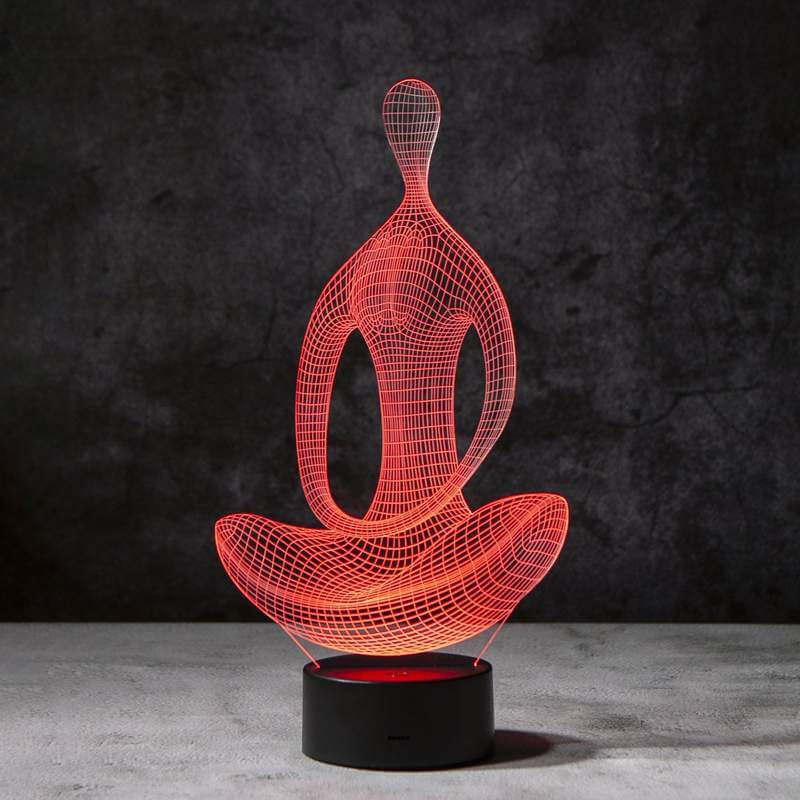 Yoga 3D Illusion Lampe-Bella Webshop