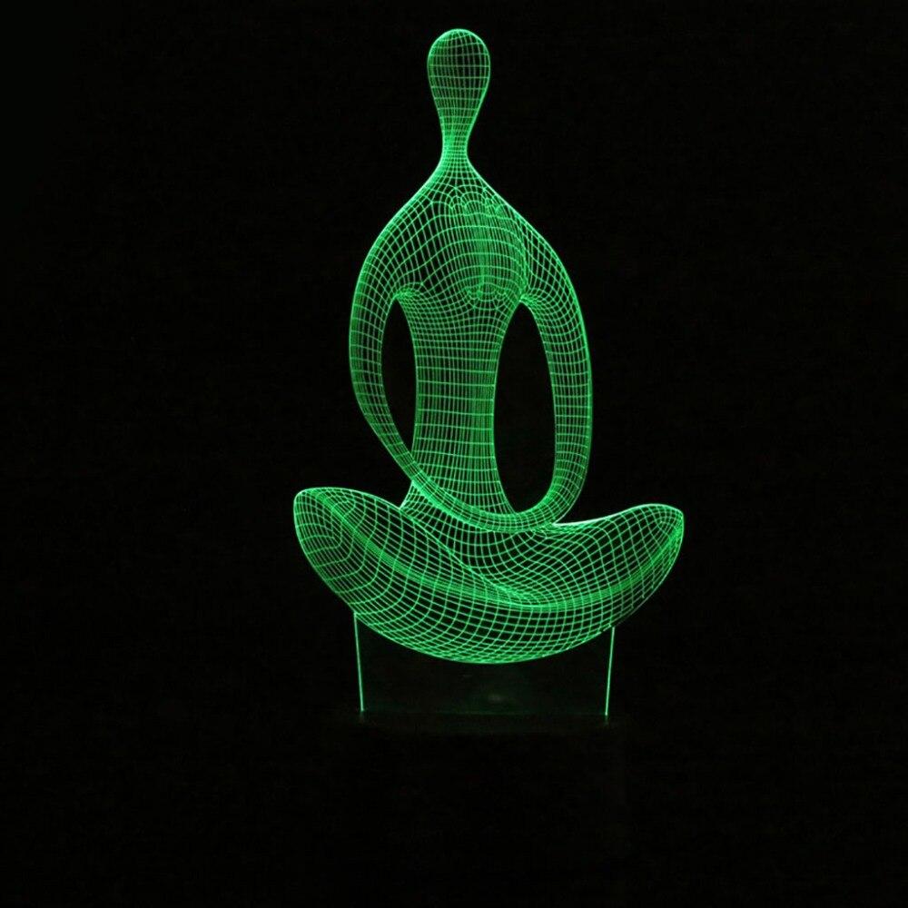 Yoga 3D Illusion Lampe-Bella Webshop