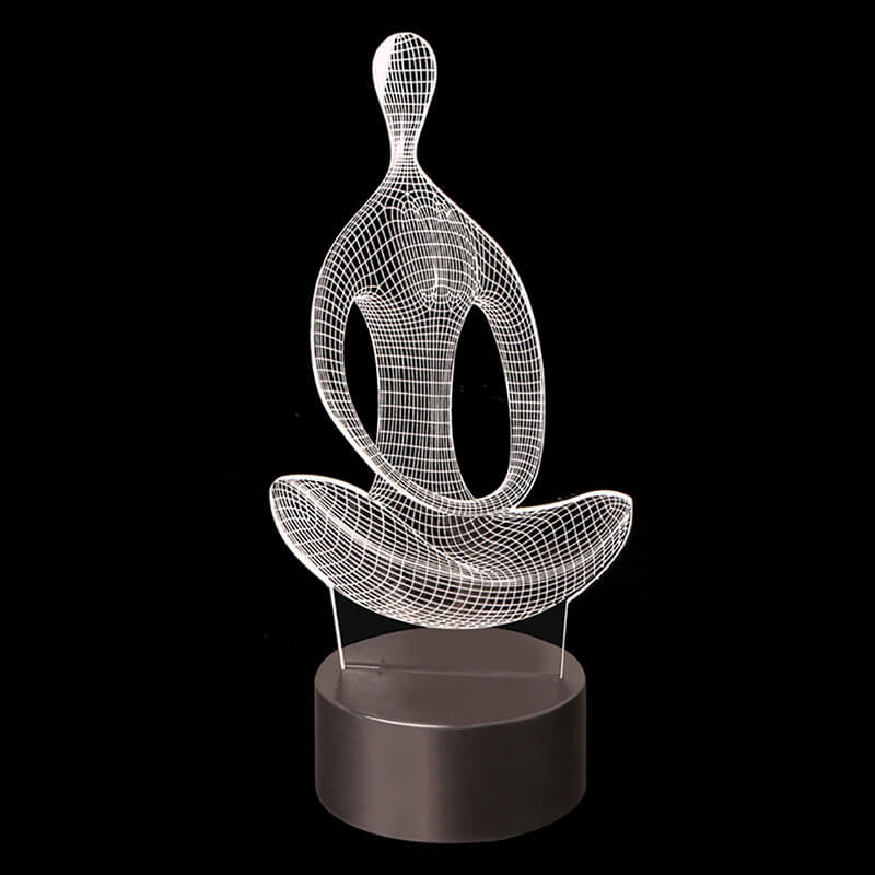 Yoga 3D Illusion Lampe-Bella Webshop