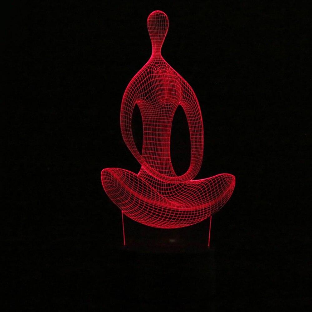 Yoga 3D Illusion Lampe-Bella Webshop