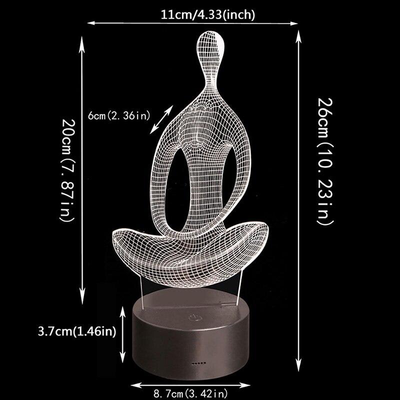 Yoga 3D Illusion Lampe-Bella Webshop