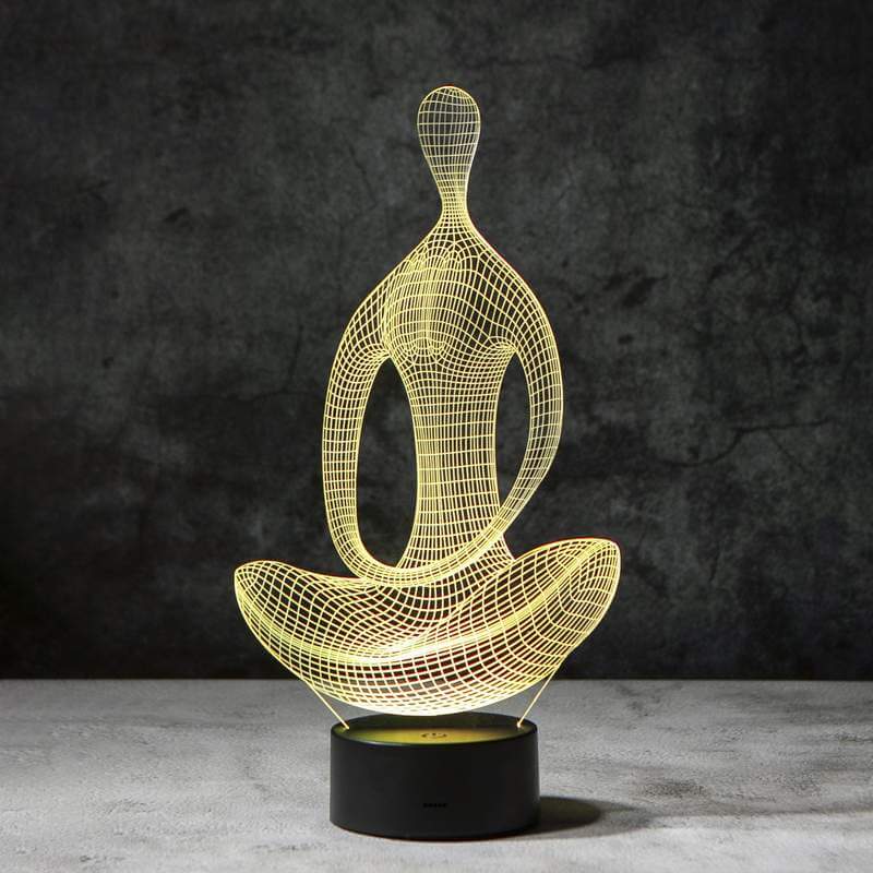Yoga 3D Illusion Lampe-Bella Webshop