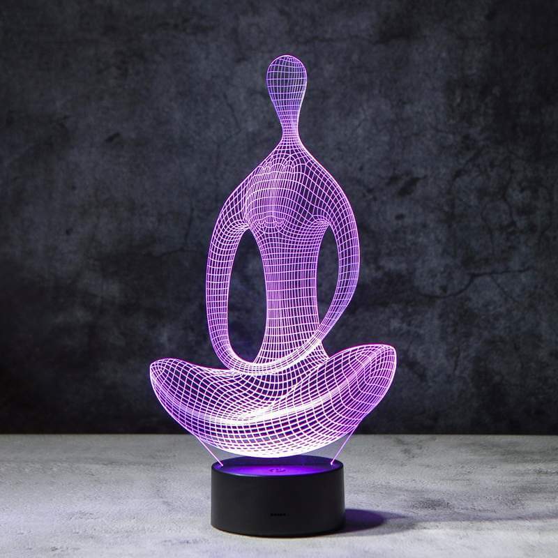 Yoga 3D Illusion Lampe-Bella Webshop
