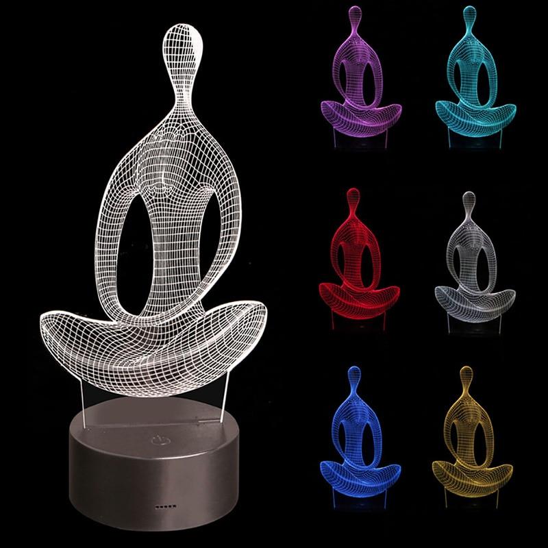 Yoga 3D Illusion Lampe-Bella Webshop